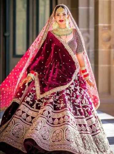 Buy Dori Work Wedding Designer Lehenga Choli in Green Online