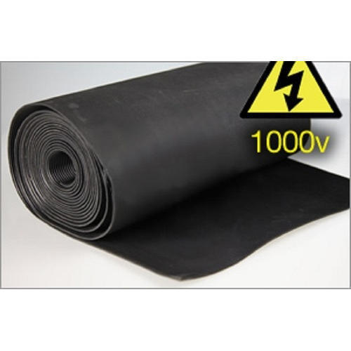 Black Electrical Safety Rubber Mat