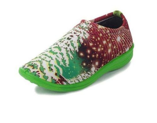 Green Kids Designer Casual Slip On Shoes