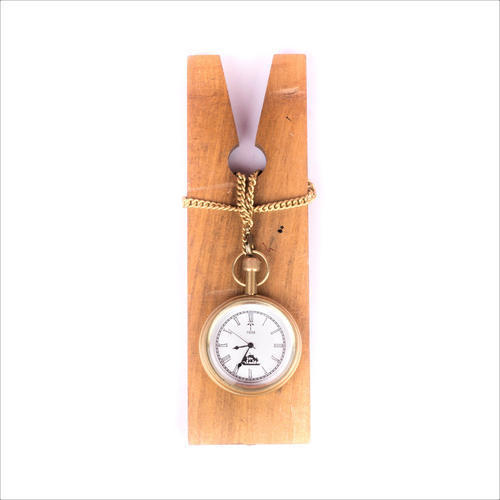 Golden Decorative Analog Pocket Watch