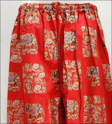 Ladies Red Printed Palazzo