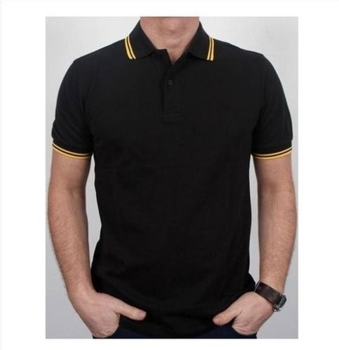 Mens Plain Black Polo T-Shirt Age Group: Adult