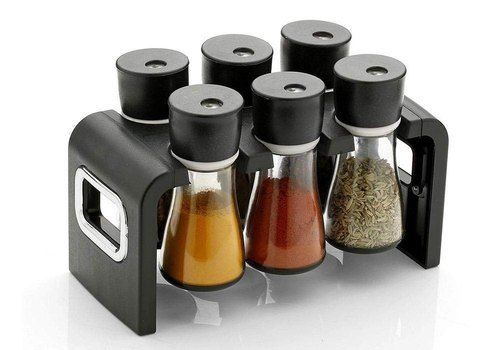 Multicolor Plastic Spice Storage Container (6 Piece)