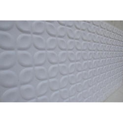 Wood Plastic Composite 3D White Wall Panel Size: 8X4 Ft.