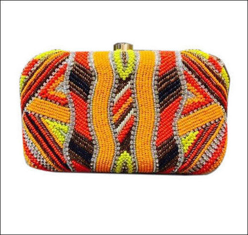 Multicolor Ladies Thread Clutch Bag