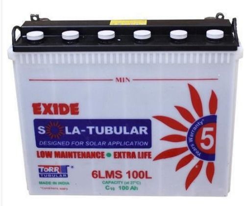 White Solar Tubular Battery 12V