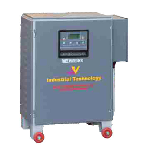 Grey Colour Digital Servo Voltage Stabilizer 1 Kva T 20 Kva