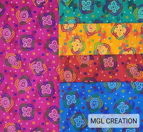 Designer Nighty Fabric with Multicolor Design