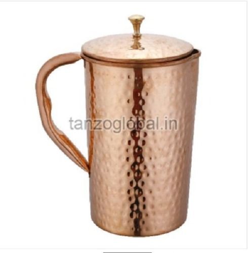 Brown Copper Hammered Water Jug