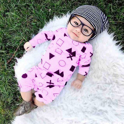 Pink Newborn Baby Pure Cotton Jhablas