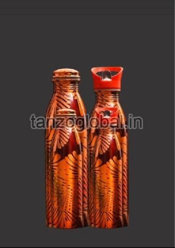 Printed Design Copper Water Bottle