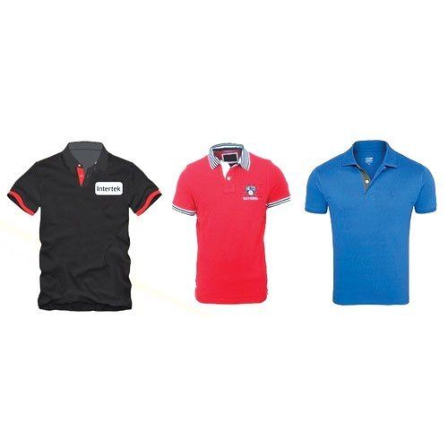 Black Collar Neck Promotional T-Shirts