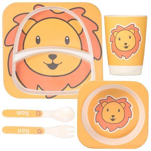 Orange Kids Bamboo Fibre Crockery Set