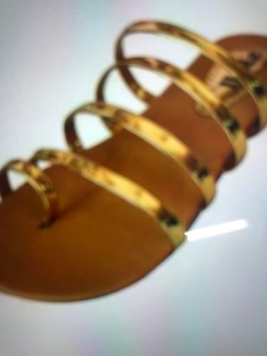 Golden Ladies Party Wear Sandals