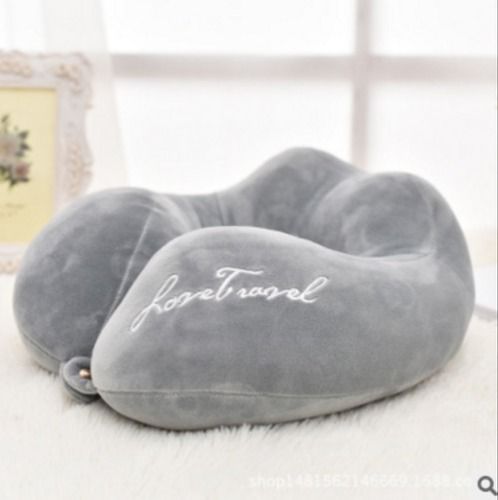 Grey Ultra Soft Suede Travel Pillow