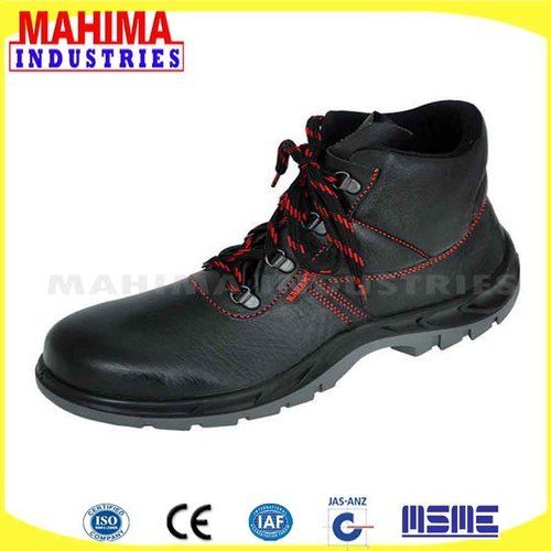 Black Leather Safety Shoes