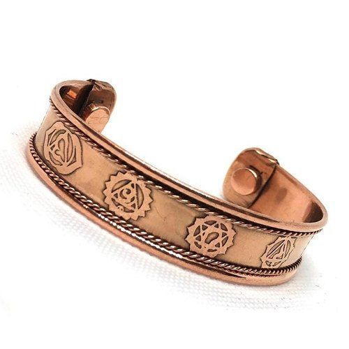 Health Fashion Round Unisex Copper Cuff Bracelets