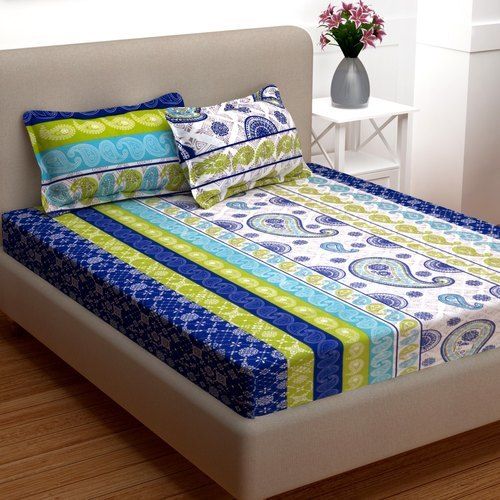 Flower Design Printed Double Bedsheets