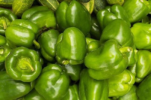 Healthy and Natural Green Bell Peppers