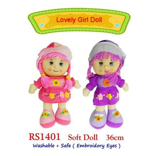 Multi Color Non Toxic Embroidery Eyes Soft Baby Doll