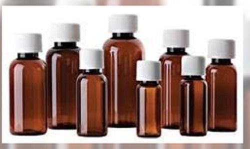 Transparent Screw Cap Pharma Bottle