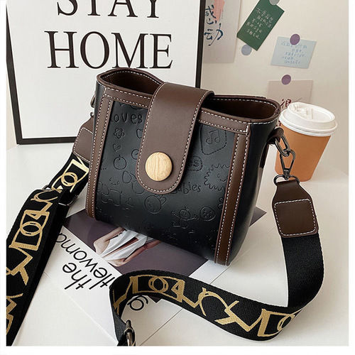 Black And Brown Attractive Leather Shoulder Bags