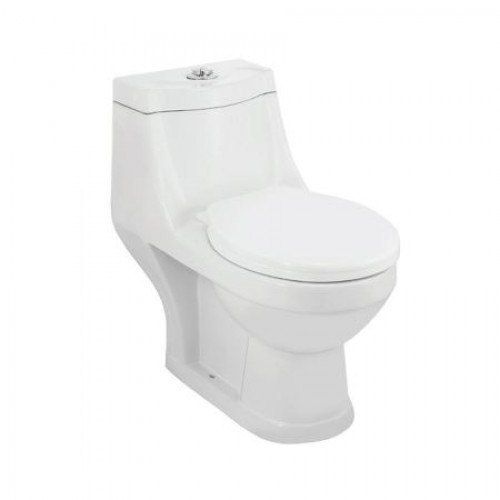 White Continental Single Piece Toilet Seat