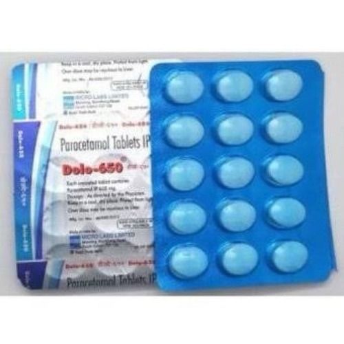 White Paracetamol Dolo 650