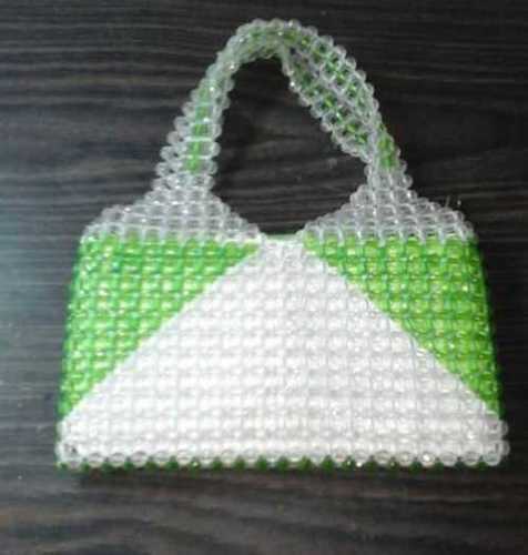 Green And White Party Wear Crystal Bags