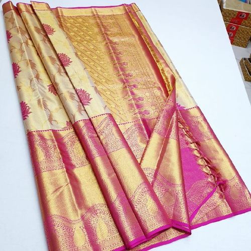 Pure kanchipuram silk Cost: 29800 inr Whatsapp: 91 7019277192 | Wedding silk  saree, Bridal silk saree, Elegant saree