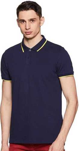 Round Neck Navy Blue T-Shirt For Men Age Group: Teenage And Adult