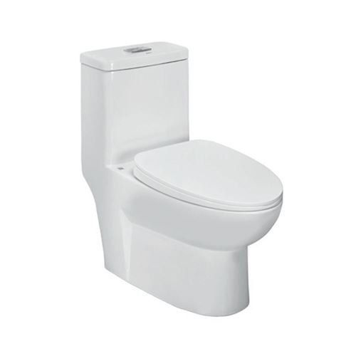 White Solo Single Piece Toilet Seat