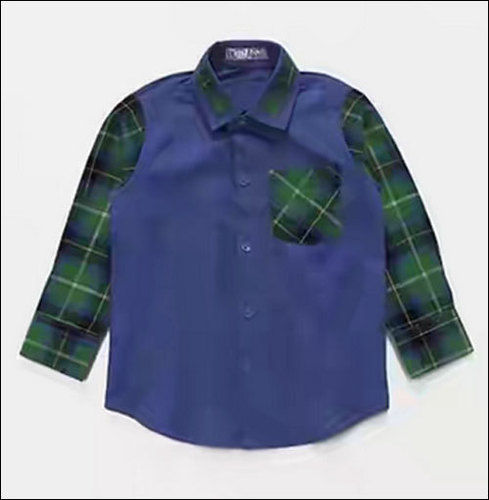 Blue Cotton Full Sleeve Shirts