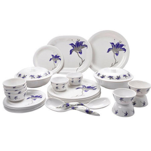 Blue Flora Melamine Dinner Set