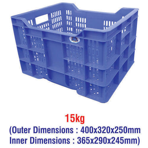 Blue Storage Plastic Crate Weight: 15  Kilograms (Kg)