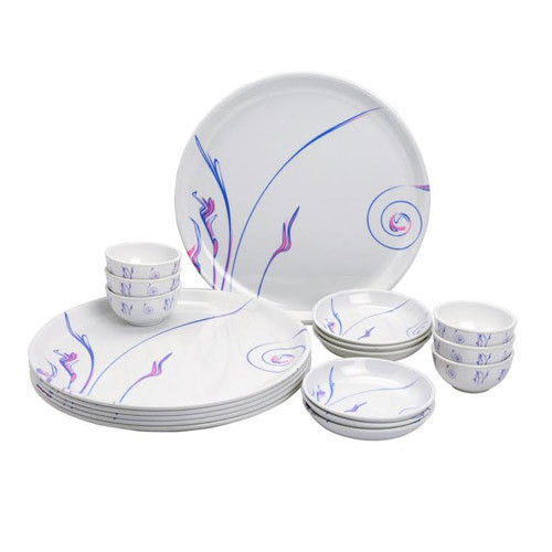 White Boomer Exclusive Melamine Dinner Set