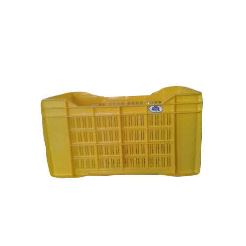 Yellow Vegetable Plastic Crate