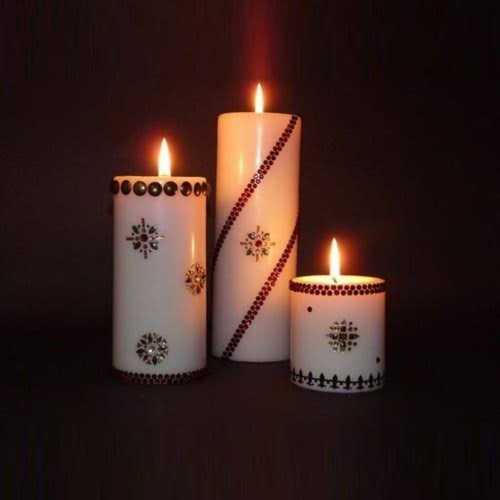 White Aromatic Decorative Candles For Home