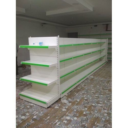 Durable Double Sided Display Rack With Four Shelves