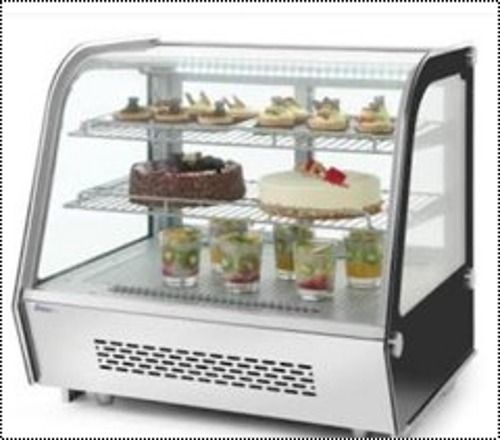 Silver Curved Glass Cold Display Counter