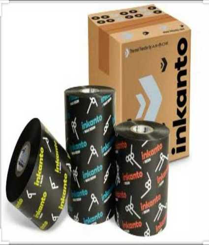 Clear Print Plain Black Barcode Ribbon