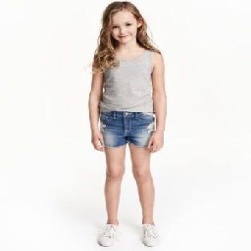 Blue Casual Wear Girls Shorts 