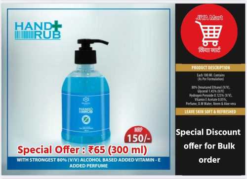 Hand Rub Sanitizer 300 Ml Age Group: Men