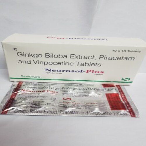 Neurosol Plus Ginkgo Biloba Extract Pricetam and Vinpocetine Tablet