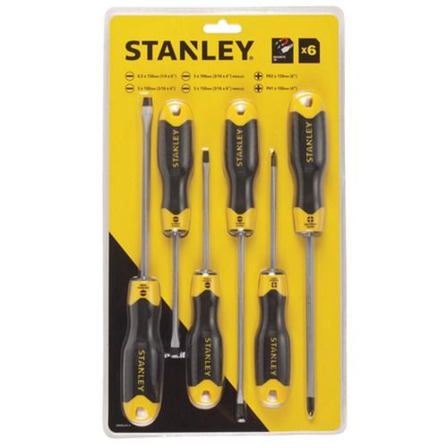 Steel 6 Pcs Cushion Grip Screwdriver Set