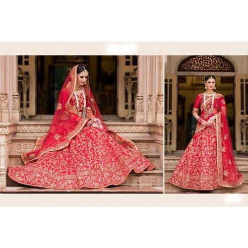 Multi-Color Georgette Ladies Wedding Lehenga