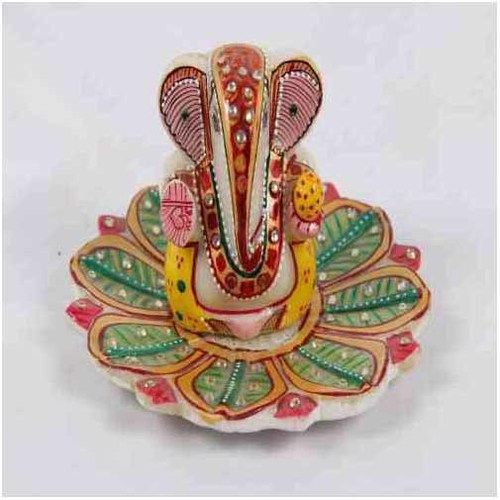 Marble Multicolour Lord Ganesha Statue