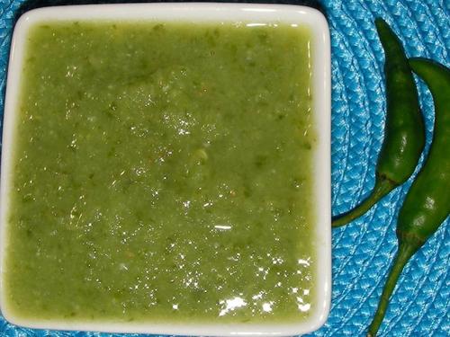 Healthy and Natural Organic Green Chilli Paste