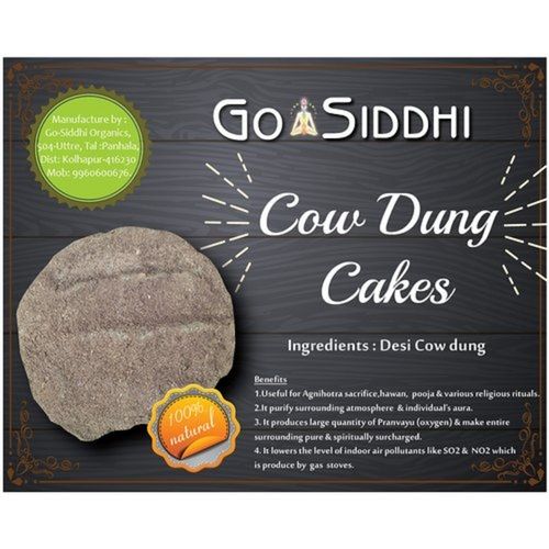 Dark Brown Organic Cow Dung Cakes