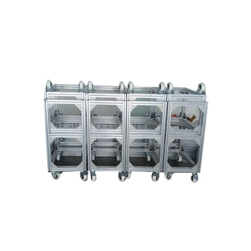 Stainless Steel Industrial Trolley - Heavy Load Capacity , Durable Design for Material Handling